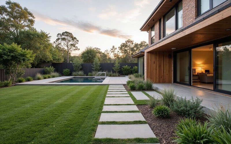 Irrigation system design showing proper head spacing zones and pressure management for Melbourne garden