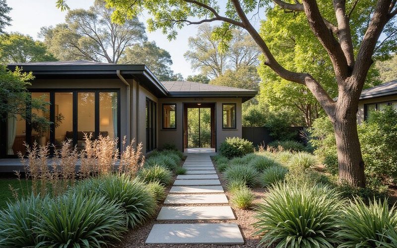 Native drought tolerant plants including Westringia Grevillea and Lomandra for Melbourne gardens