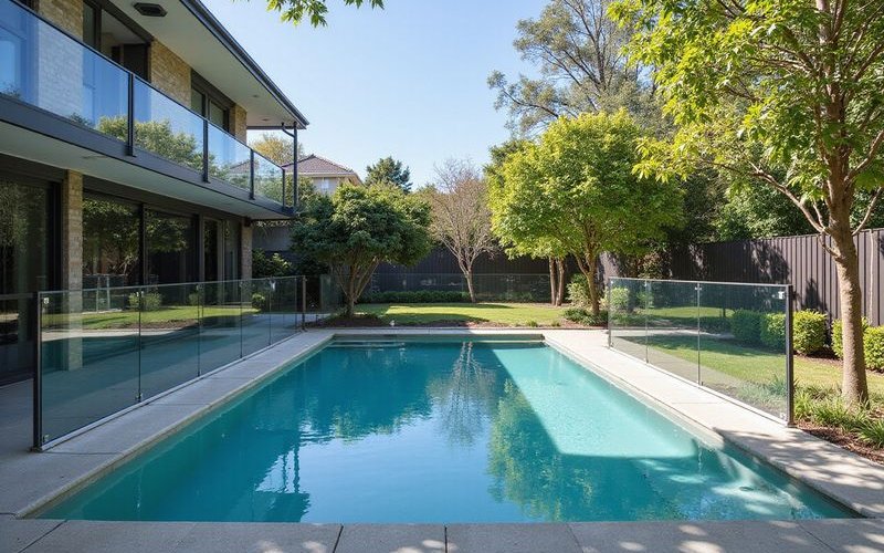 Pool fencing comparison showing frameless glass and aluminium options for Melbourne residential pools
