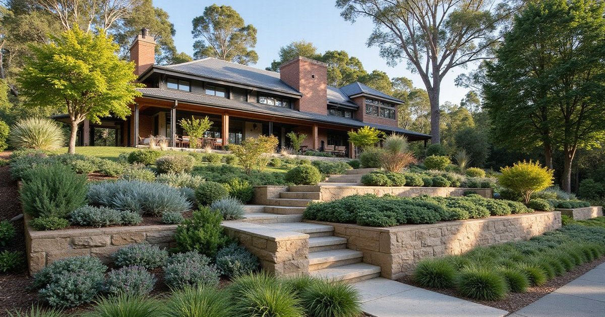 Steep block landscaping solutions Melbourne